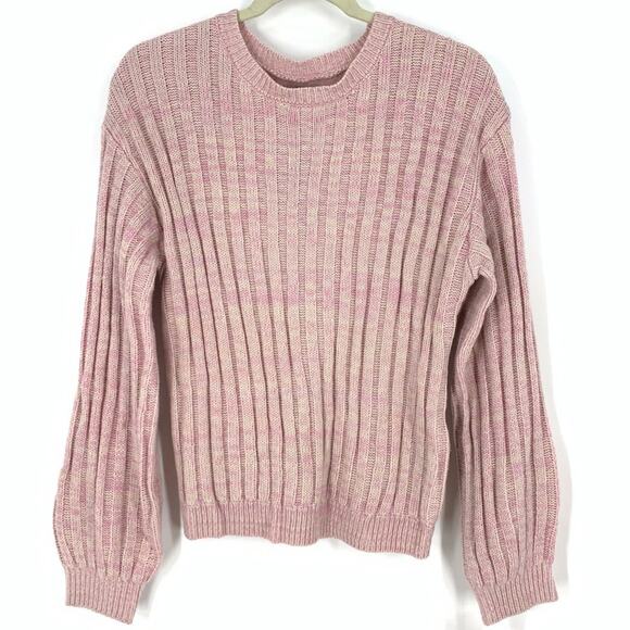 Blank NYC Pink Ribbed Sweater Size Small Knit Pullover NWT - Picture 1 of 9